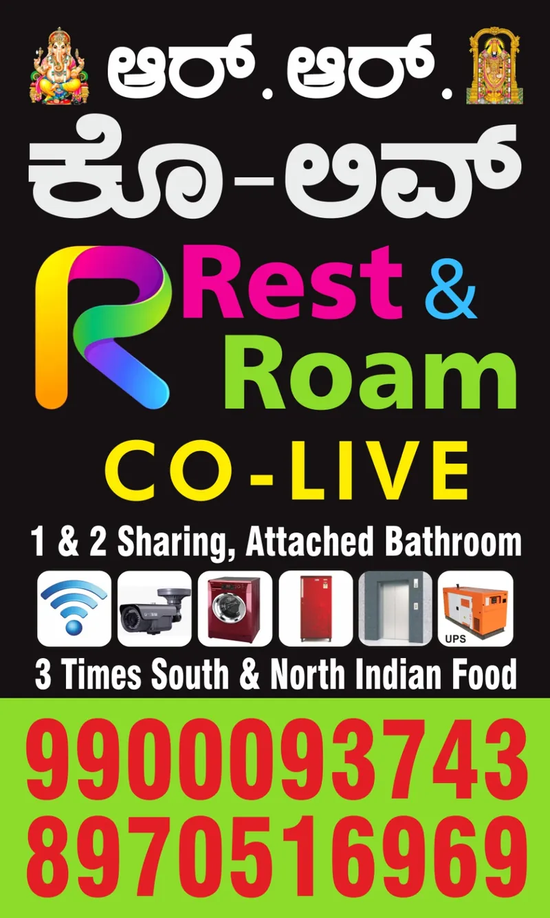 Rest and Roam Co-Live PG flyer Mahadevapura Bangalore