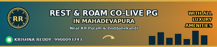 Rest and Roam Co-Live PG banner in Mahadevapura near KR Puram