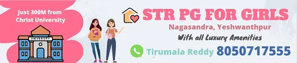 Building of STR PG for Ladies near Christ University, Yeshwanthpur